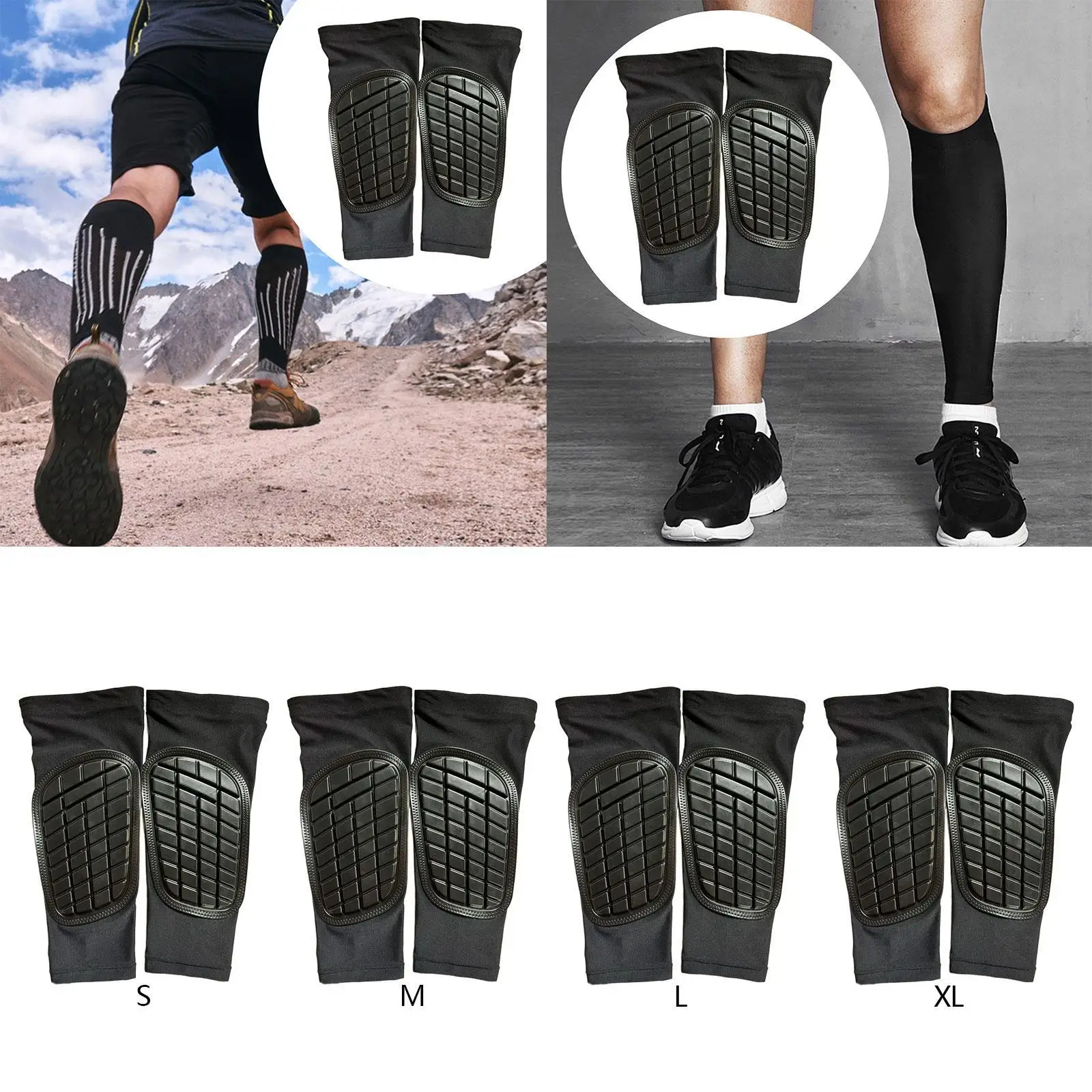 

Soccer Shin Guards Calf Protection Versatile Shinguards Stretch Shin Pads for Running Tennis Softball Biking Leisure Sports