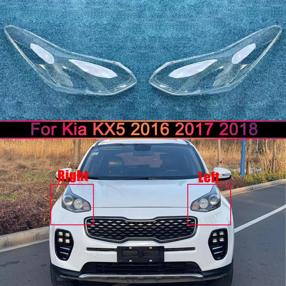 

For Kia KX5 2016 2017 2018 Front Headlamp Lamp Cover Transparent Headlight Shell Lens Plexiglass Replace The Original Lampshade