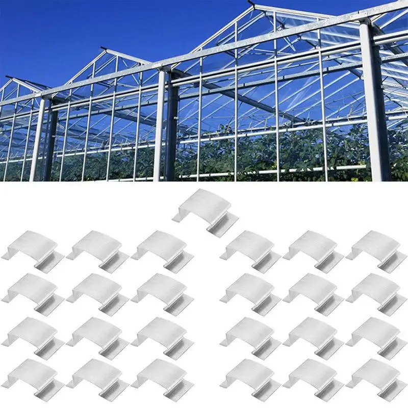 Greenhouse Panel Clips 25X Glass Panel Clips G-shaped Quick Release Rust-Proof Stainless Reusable Fastener For Pool Cover Craft