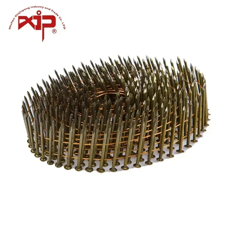 Coil Nails 25mm 1 Inch Round Head Steel 15 Degree Thread Rod Wire Collated Framing Nails for Wooden Pallet Upholstery Customized