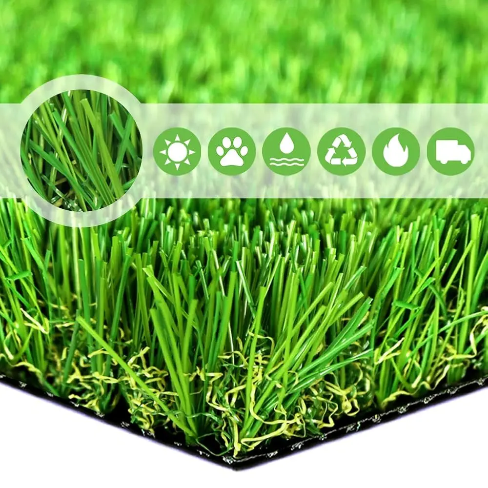 

Sv Household Decor Realistic Deluxe Artificial Grass Synthetic Thi Lawn Turf Carpet -Perfect For Indoor/Outdoor Landscape (3.3