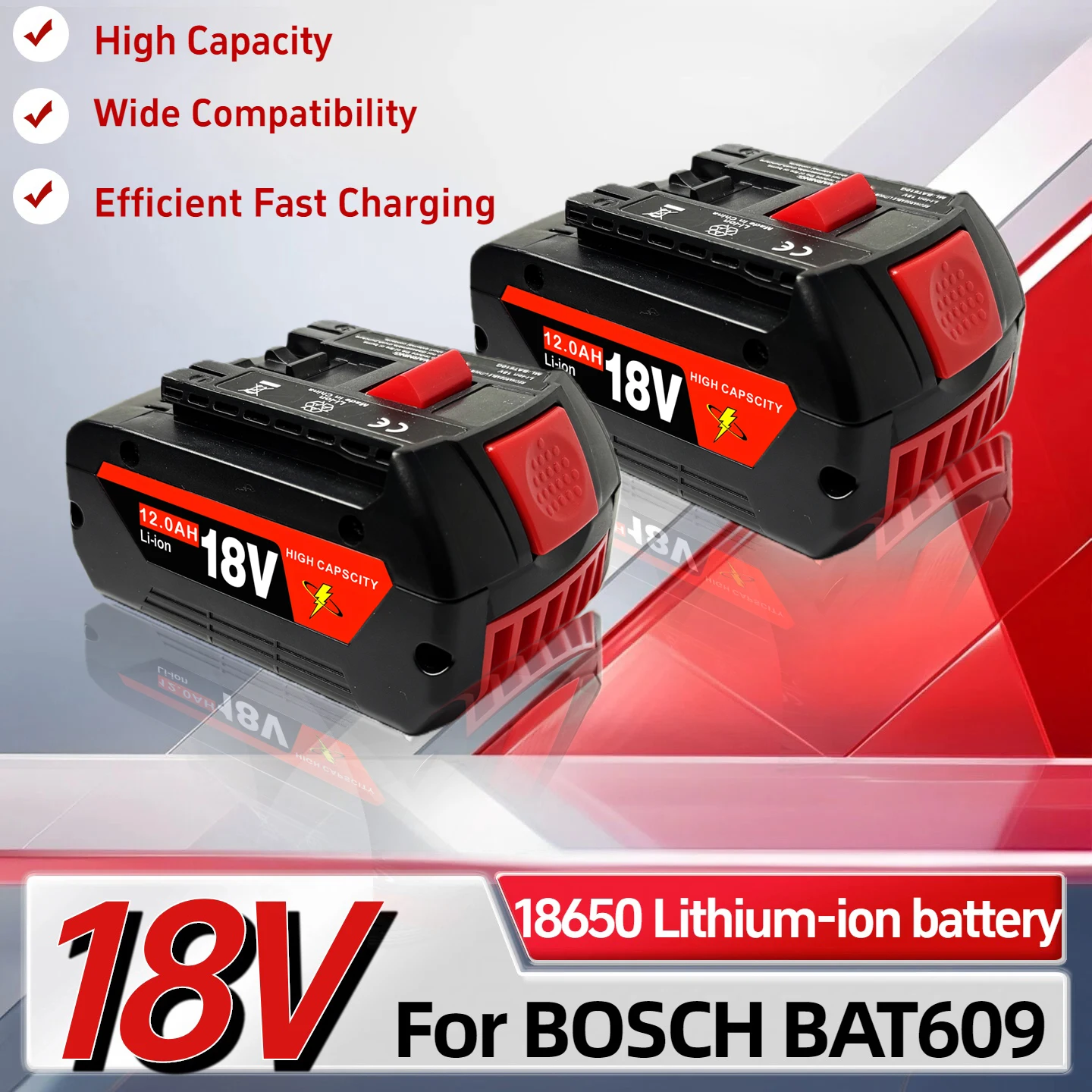 

For Bosch 18V battery,wireless power tool lithium battery, BAT609BAT610G BAT618 BAT620 BAT622 GSR18V-LI,for bosch 18V power tool