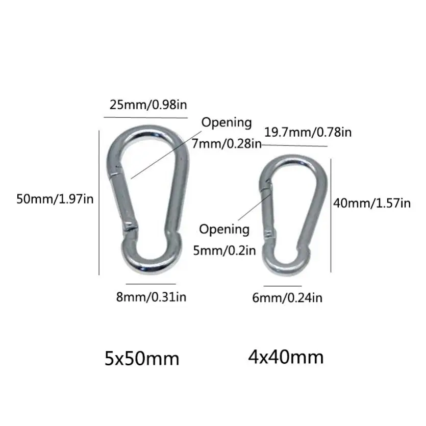 1 Piece Aluminum Alloy Gourd Type Climbing Buckle for Hanging Hammocks / Chairs Climbing Carabiner 2 Sizes Optional