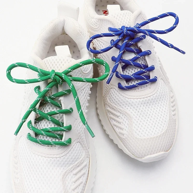 1 paio di lacci per scarpe nuovo stile retrò color block punto rotondo modello a spirale lacci per scarpe da ginnastica per scarpe da allenamento tedesche