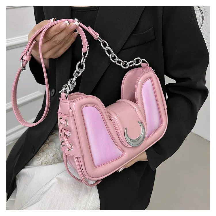 JIAERDI Vintage Y2k Handbags Women 2023 Sweet Cool Girls Chains Moon Cute Shoulder Bags Female Harajuku Aesthetic Cute Bag New