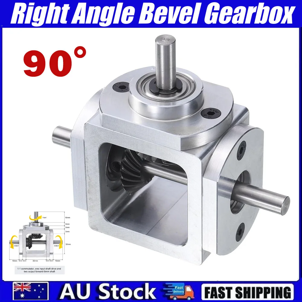 

Новая коническая редукторная передача с углом 90 градусов, 1:1, с одним выходным валом, модуль 1, 20 зубьев, алюминиевый корпус