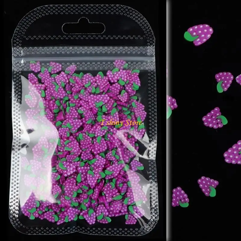 

N58F 1Pack Soft Clay Resin Fillings 3D Tiny Mix Fruits Candies Slices Assorted Pieces