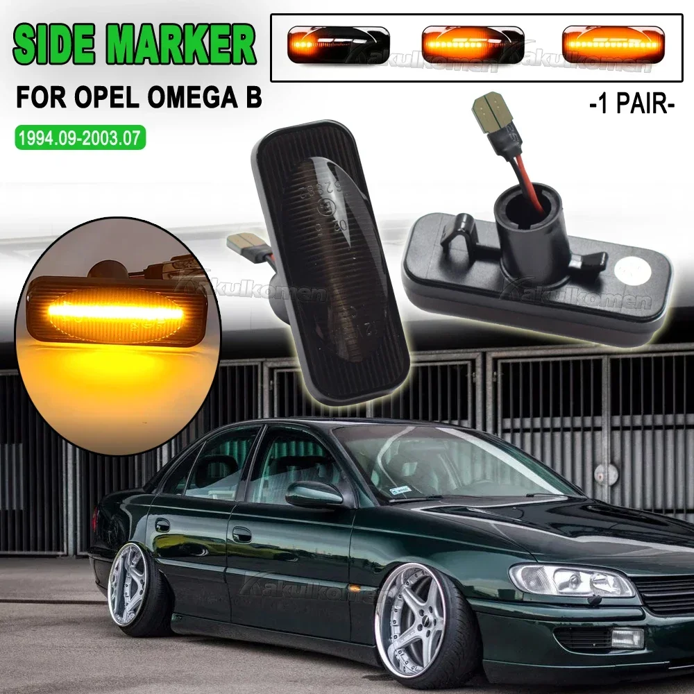 Sequential Flashing LED Turn Signal Side Marker Light For Opel Omega B 1994-2003