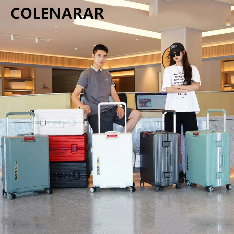 

COLENARA Travel Luggage 20 Inches Boarding Box Aluminum Frame Trolley Case 22"24"26" Large-capacity Password Boxes Suitcase