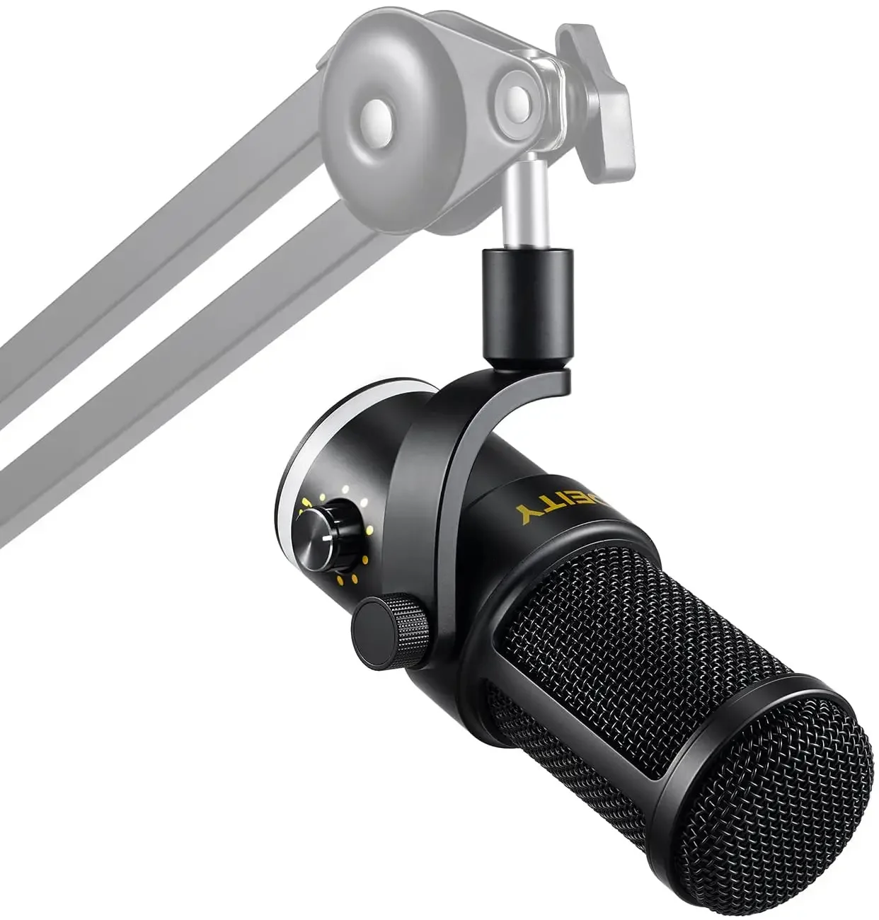 Aputure-VO-7U Deity, micrófono dinámico supercardioide, USB, Kit de trípode Blanco/Negro, 12 luces RGB únicas para transmisión de Podcast y YouTube