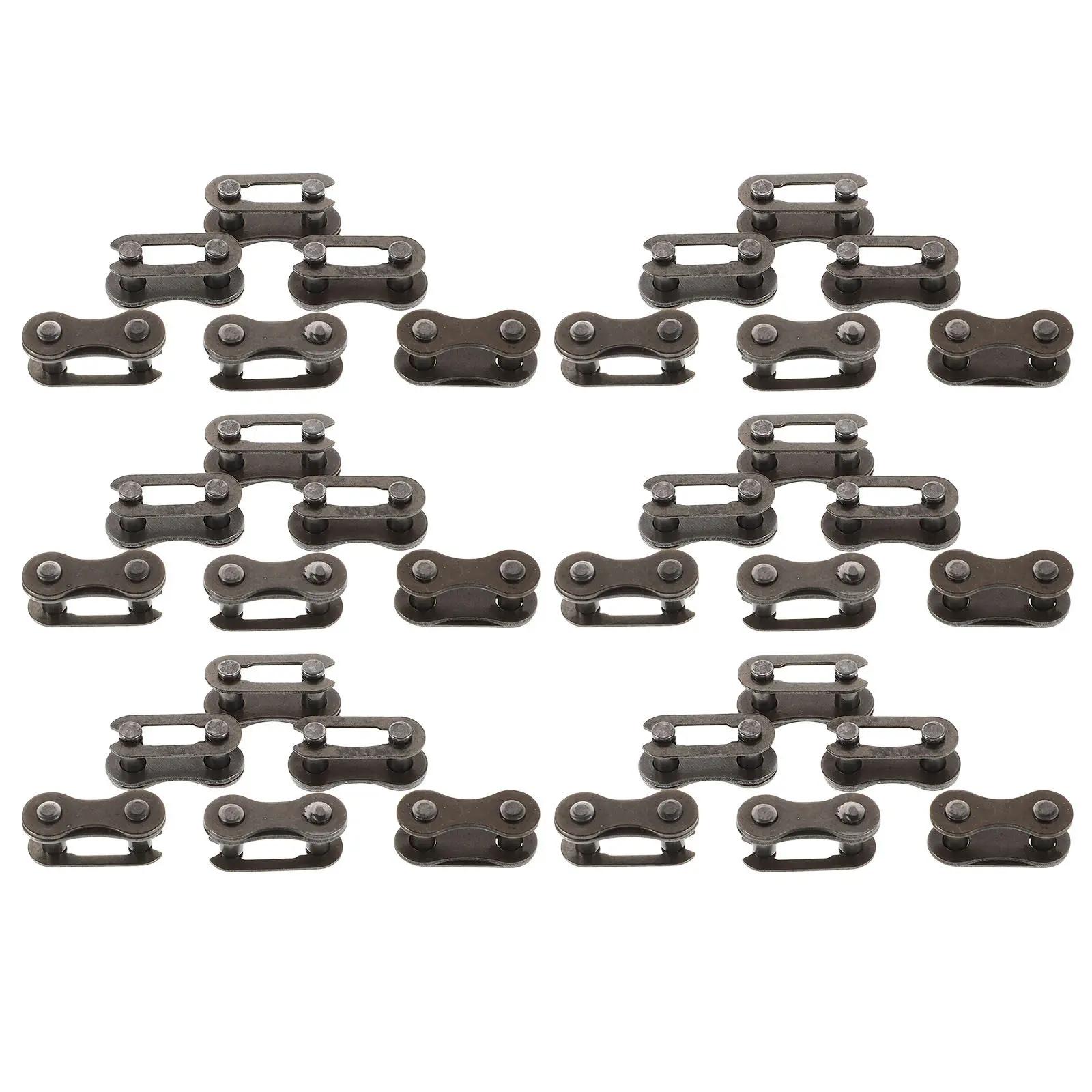 40pcs Bicycle Chain Link Connectors Reusable Quick-Release Buckle For Mountain Bike Road Cycling Repair Heavy Duty Metal Split