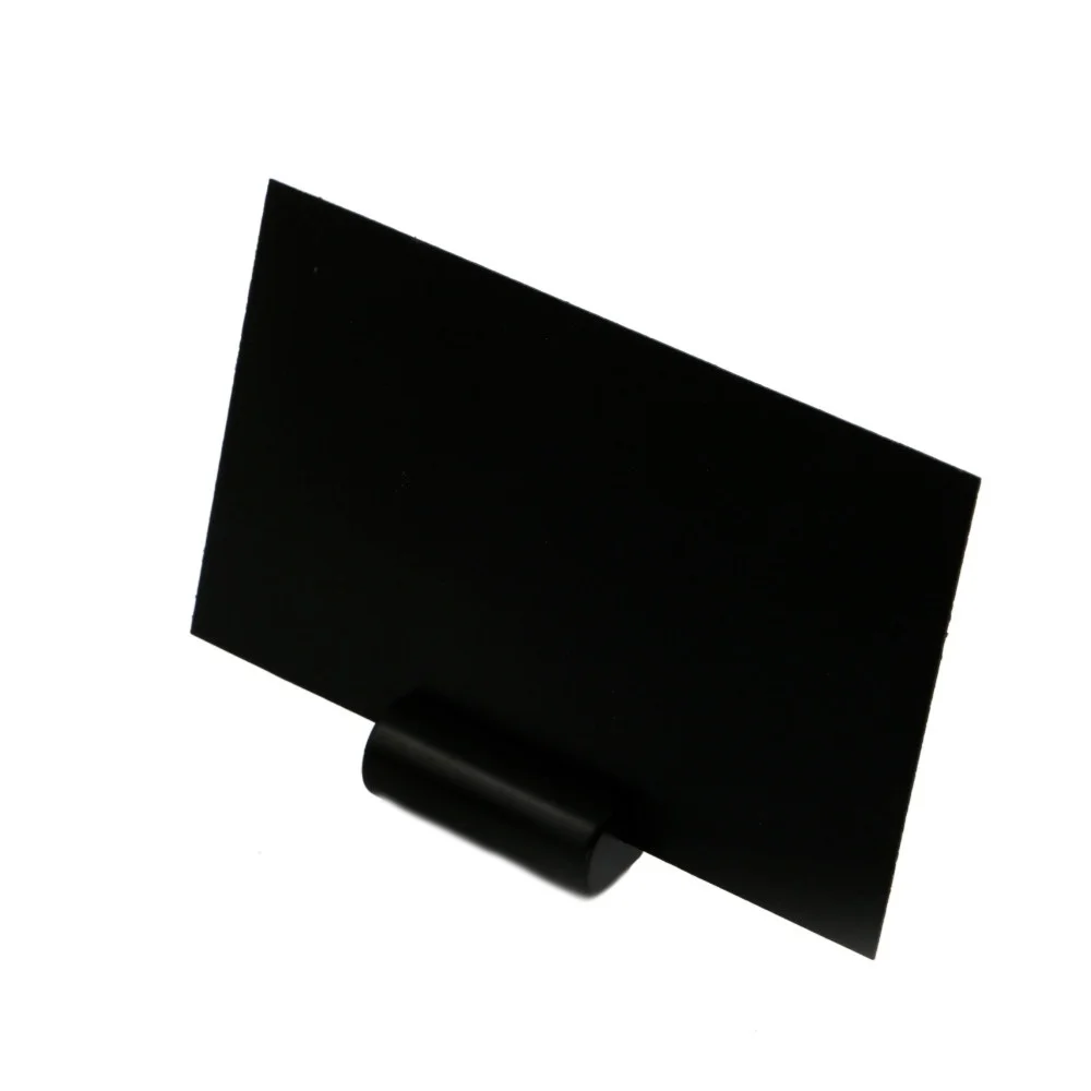 Write On Black Tag Clip Wet-erase Blackboard Price Chalkboard Business Name Card Stand Metal