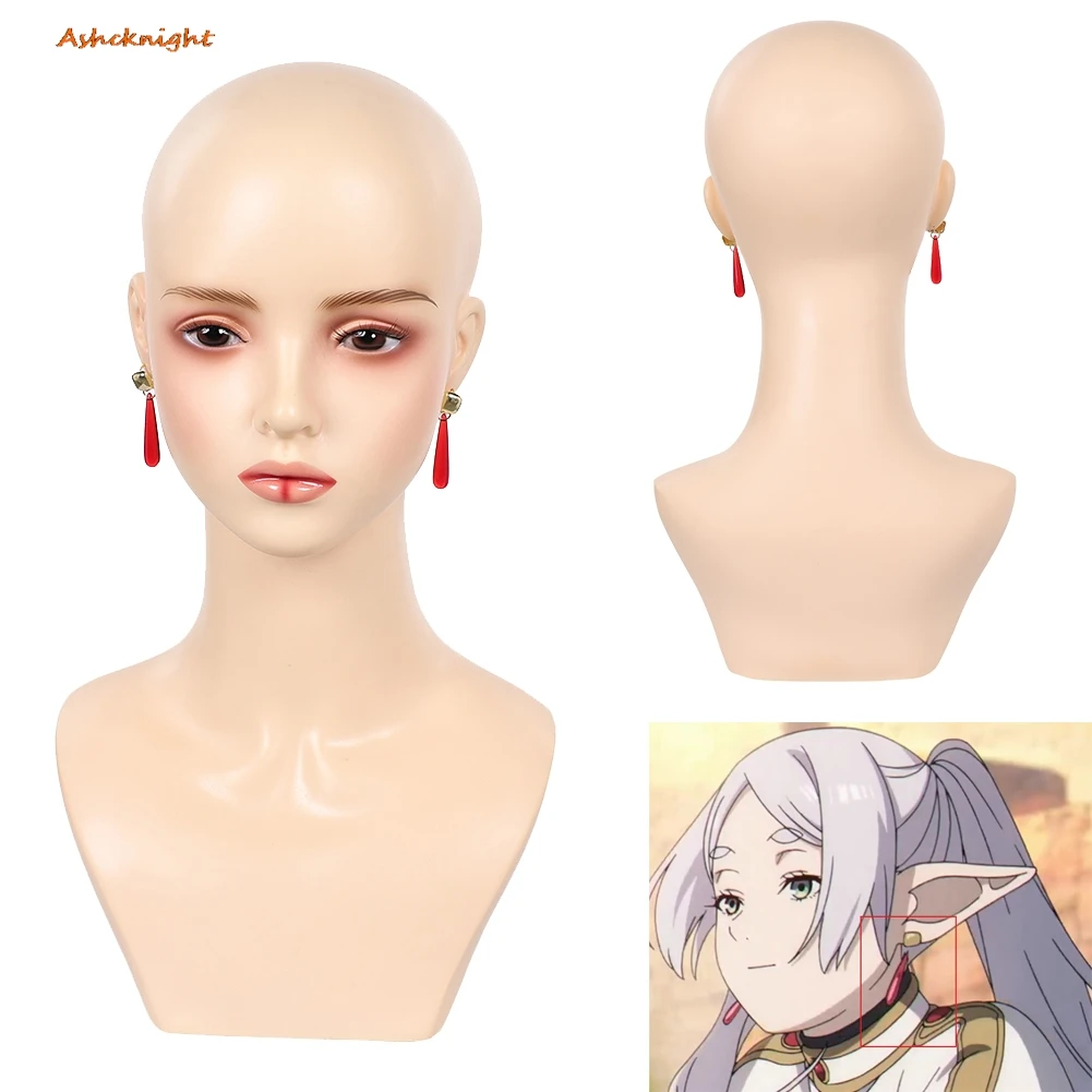 

Аниме Sousou No Frieren Frieren красные серьги аксессуары для костюмов вечерние маскировка женский реквизит для ролевых игр на Хэллоуин наряды костюм