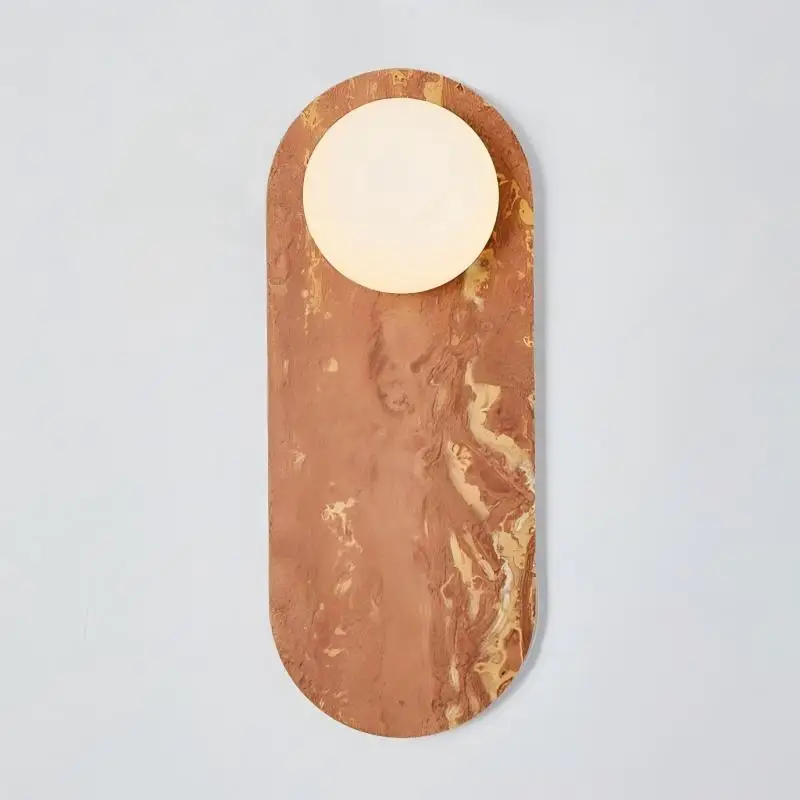Creative natural marble wall lamp with G9 LED bulb for indoor home decorative lighting