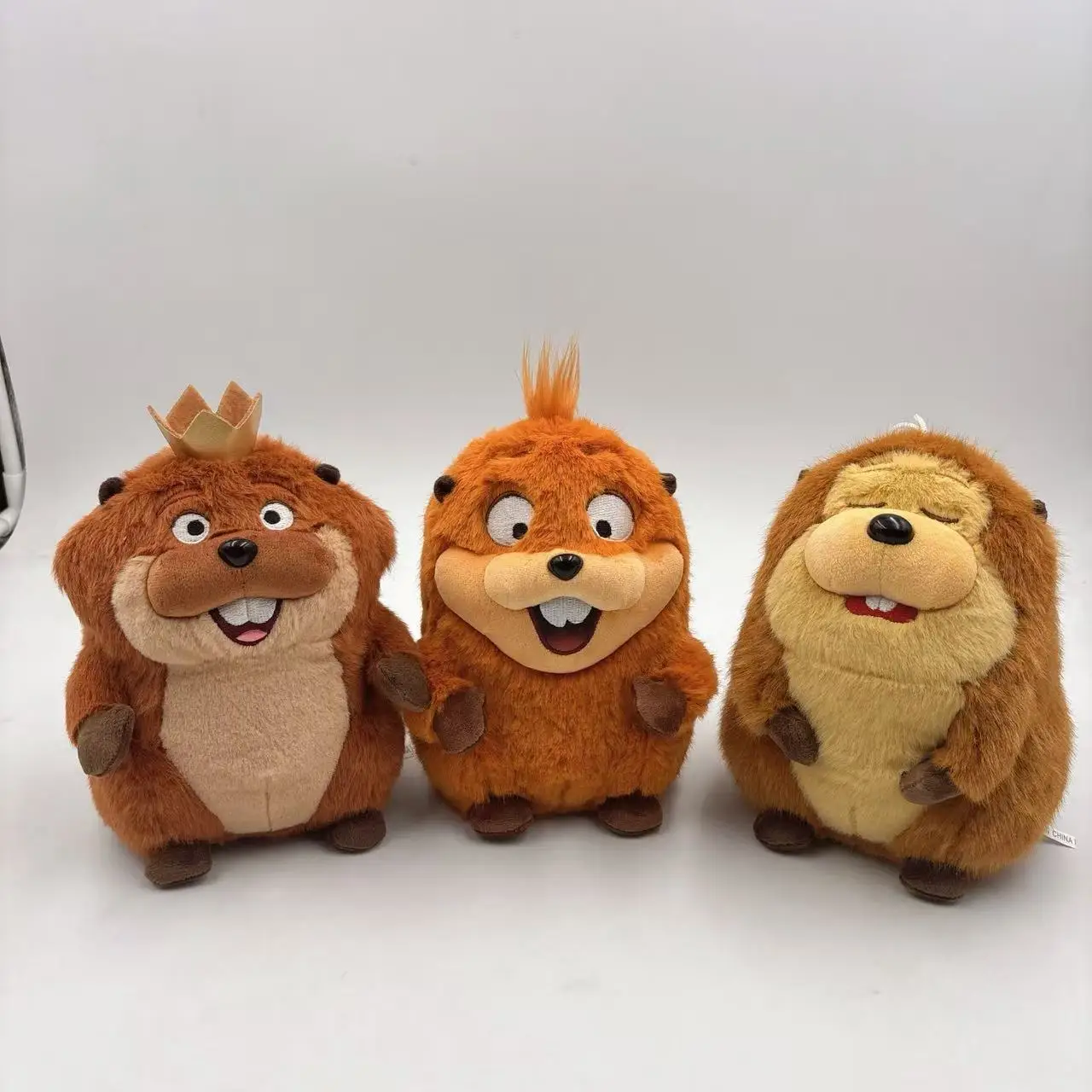 Brinquedo de Pelúcia Beaver Hoppers King George Mabel Loaf, Animal de Pelúcia Macio e Fofo, Boneco de Castor Fofo para Presente de Aniversário Infantil e Decoração de Casa