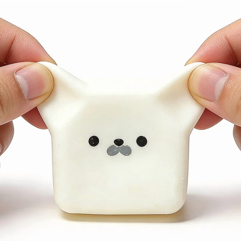 Dumpling Squishy Kawaii Milk Cube Seal Squishy Soft Squeeze Slow Rising Sensory Relaxation Doll Lovely Birthday Present