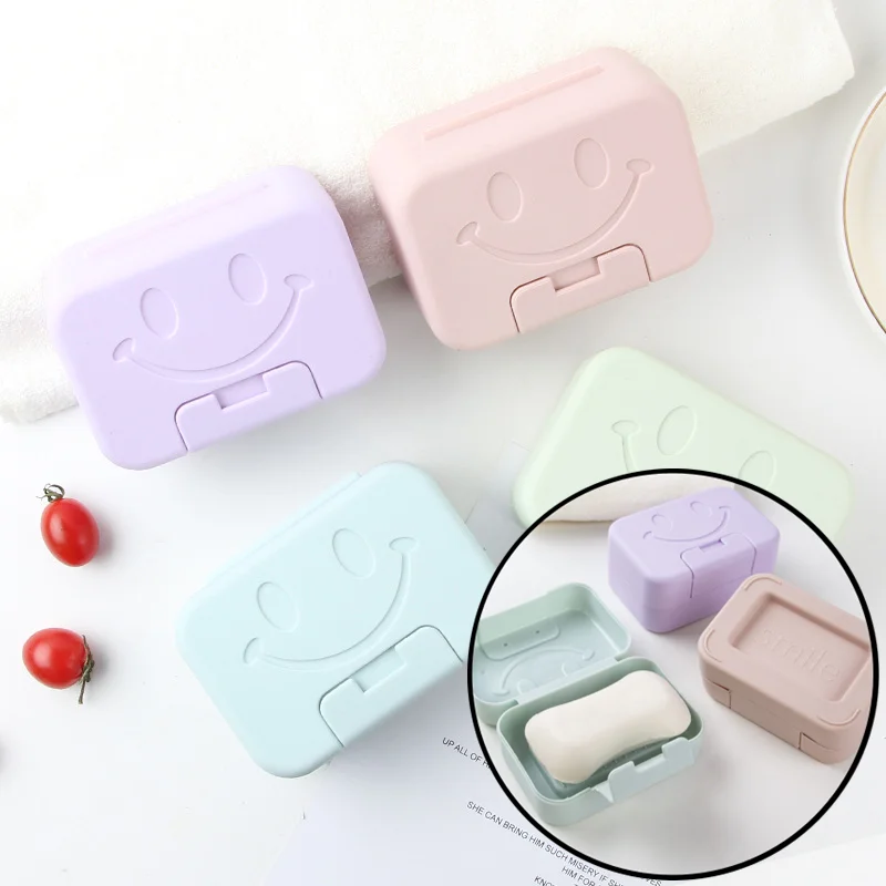 Face Soap Box Travel Portable Soap Case Waterproof Convenience Toilet Bathroom Cute Storage Dish Tray