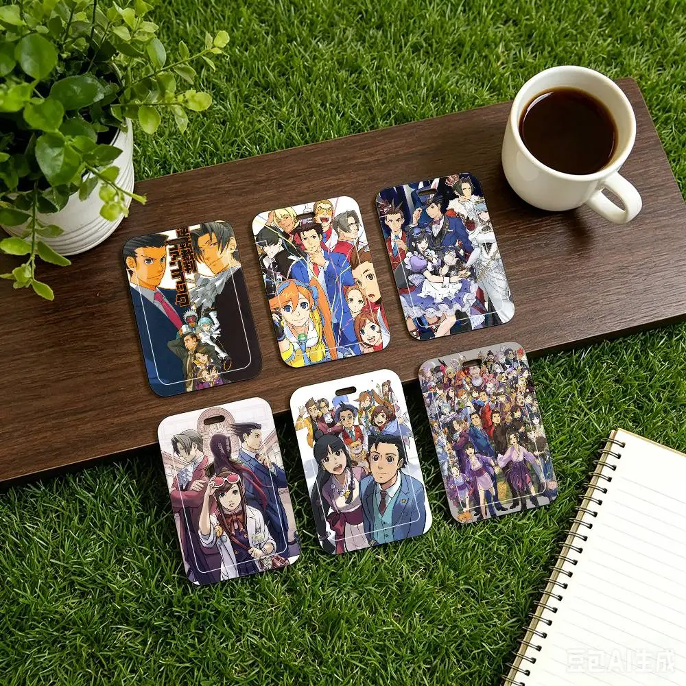 Porte-cartes à cordon noir A-Ace A-Attorney pour cartes de repas d'étudiant et cartes d'identité scolaires