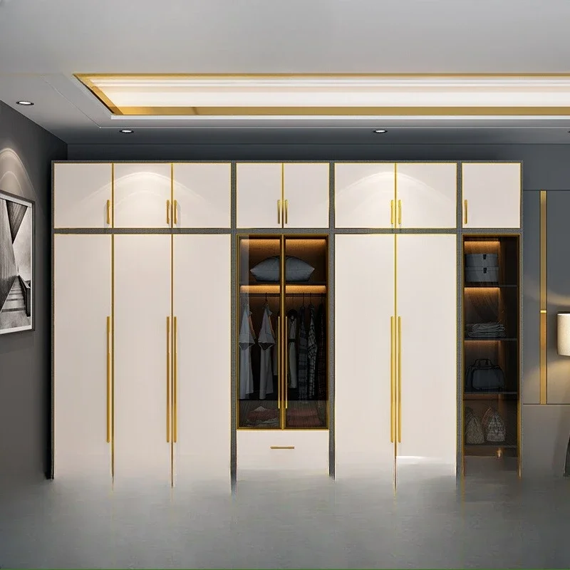 Modern simple small apartment combination wardrobe