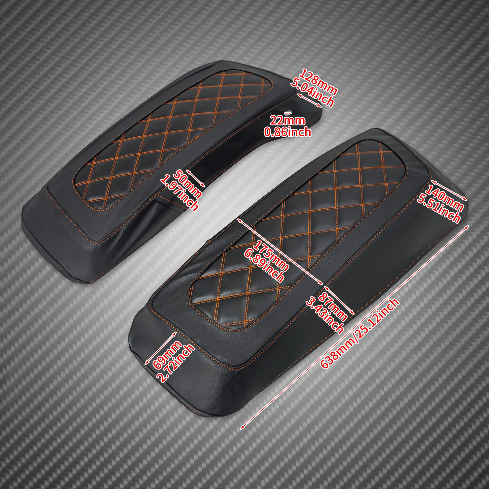 Motorcycle Hard Saddlebag Lid Cover Hard Side Bag Waterproof for Harley Road King Street Glide CVO Electra Glide FLHR 14-2024