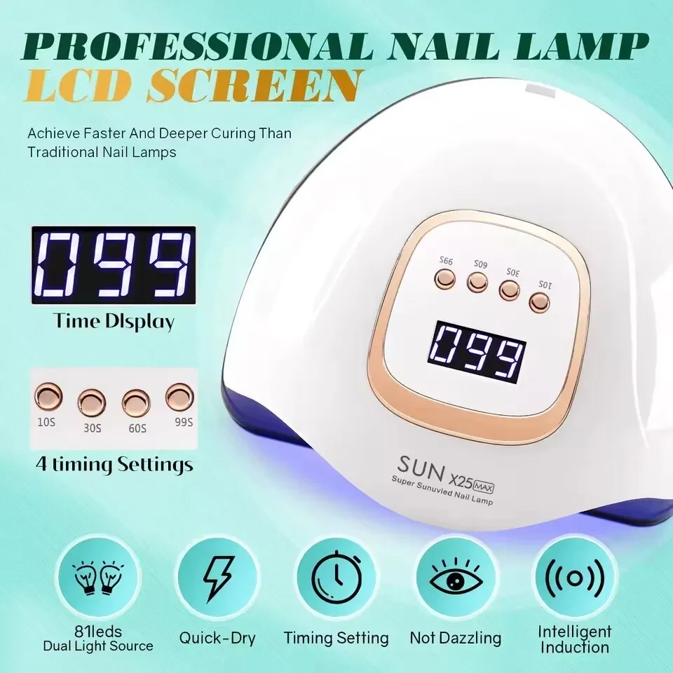 81LED 네일 건조기 손톱 용 LED UV 램프 젤 폴란드어 기계 라이트 전문 네일 아트 액세서리 경화 젤 발가락 네일 장비