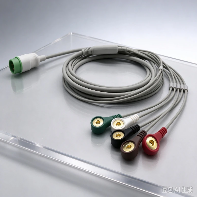 Cable FOR MEK Zoncare 6-Pin 5-Lead Integrated ECG Monitor Wire
