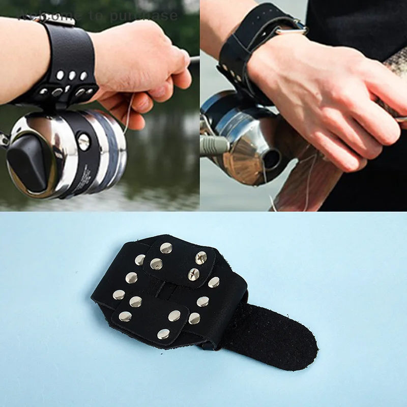 Guard Capture Glove Adjustable Strap Slingshot Wristband Fishing Hunting  Reel Holder