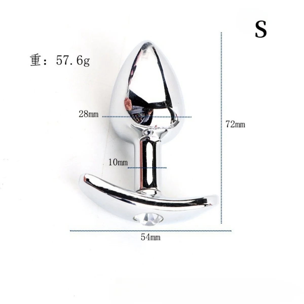 crescent metal anchor base male and female anal plug couple sex toys stainless steel adult butt plug masturbator anal trainer - view 3
