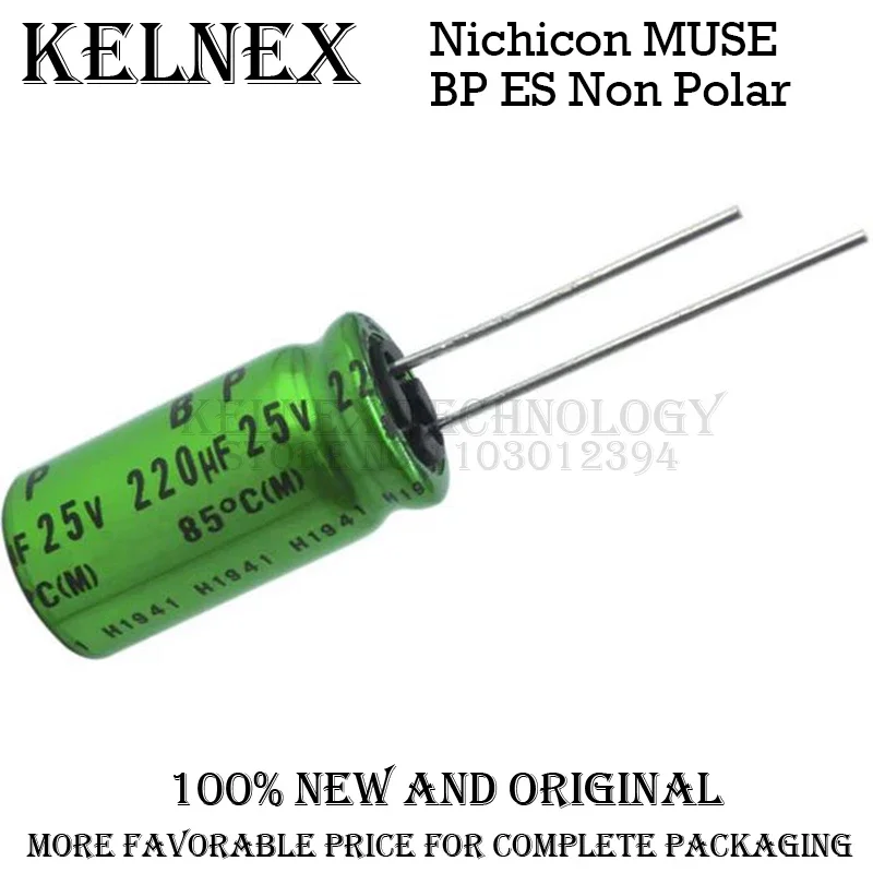 10pcs/lot Nichicon MUSE BP ES Non Polar Nonpolar Bipolar HiFi Audio Capacitor 4.7uf 10uf 22uf 47uf 100uf 16V 25V 50V Copper feet