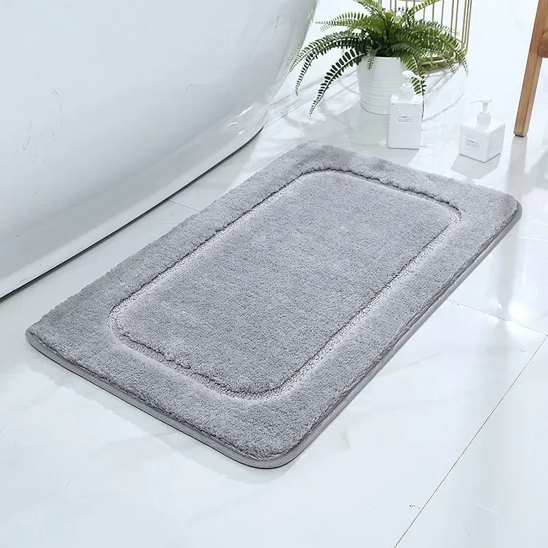 

Hot-selling bathroom into the bedroom bathroom door suction anti-slip door mat carpet gray22