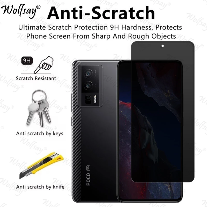 Anti-Spy Tempered Glass For Xiaomi Poco F5 Pro Privacy Screen Protector For Poco F5 Pro Glass For Poco F5 Pro Glass 6.67 inch