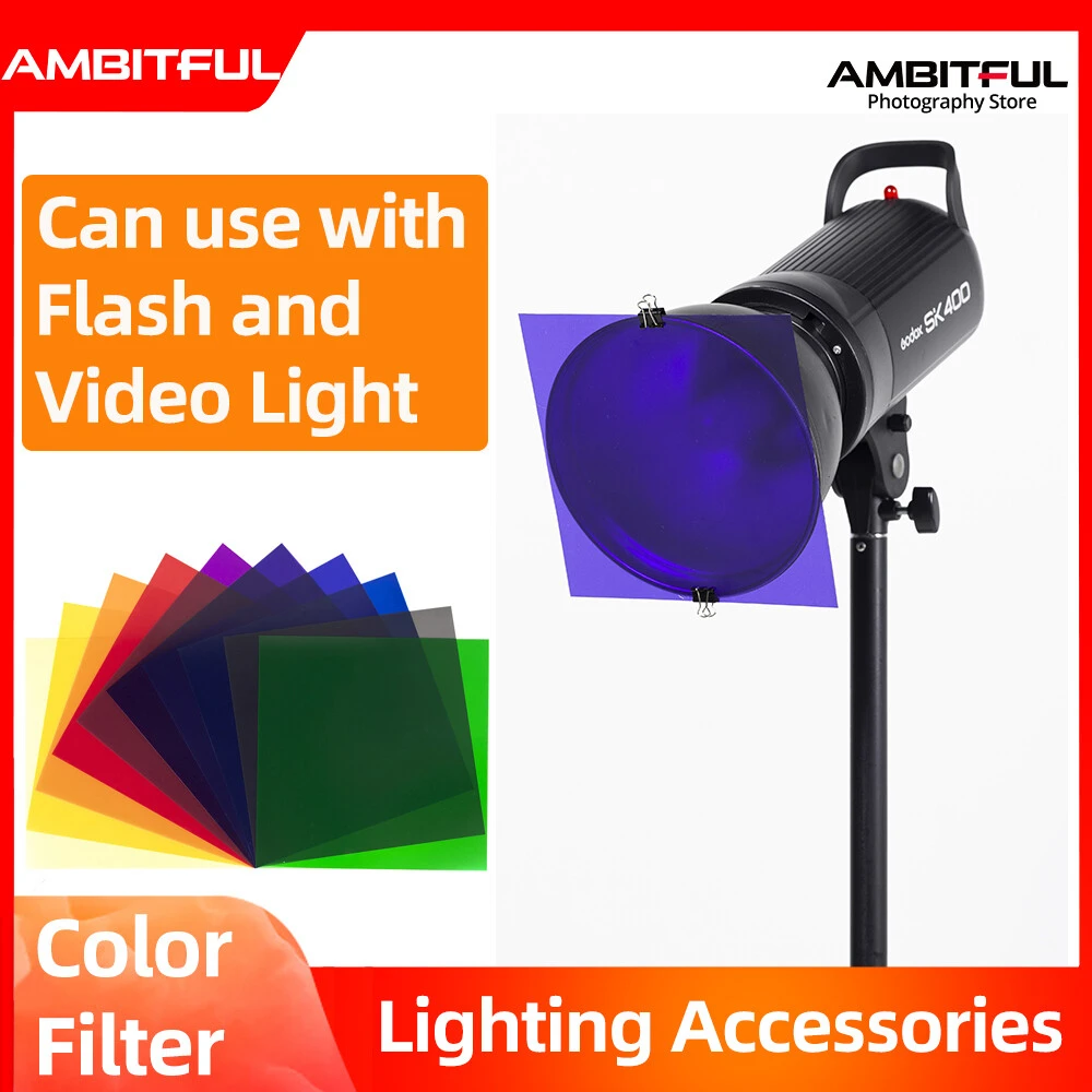 Studio Light Color Filter 30*30cm For Photography LED COB Light Studio Accessories Color Correction Gels