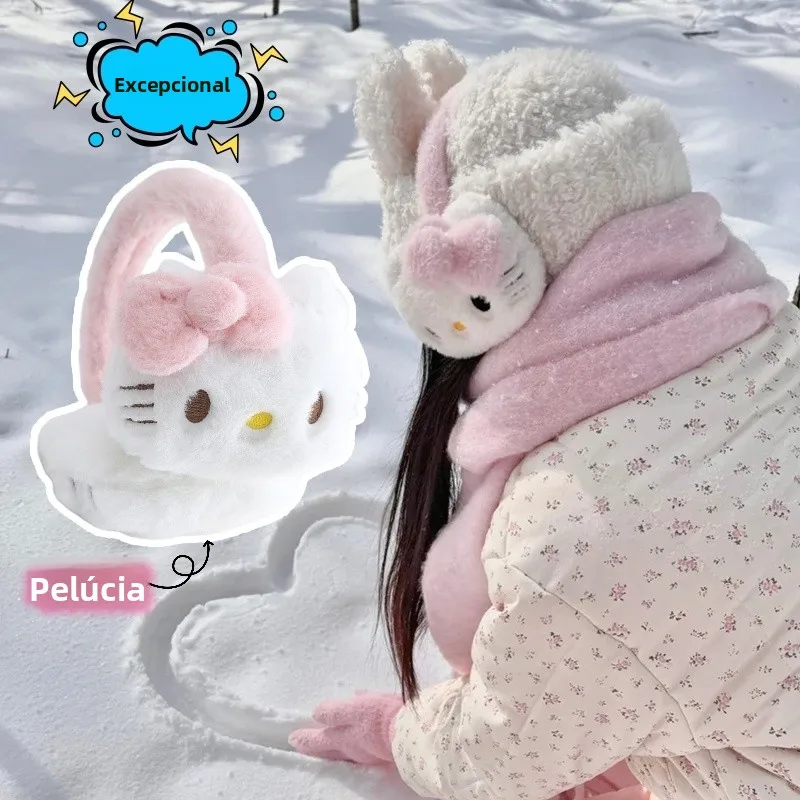 暖かいぬいぐるみイヤーマフ旅行用防寒装備かわいい漫画デザイン保温ハルビン写真撮影耳保護耳袋
