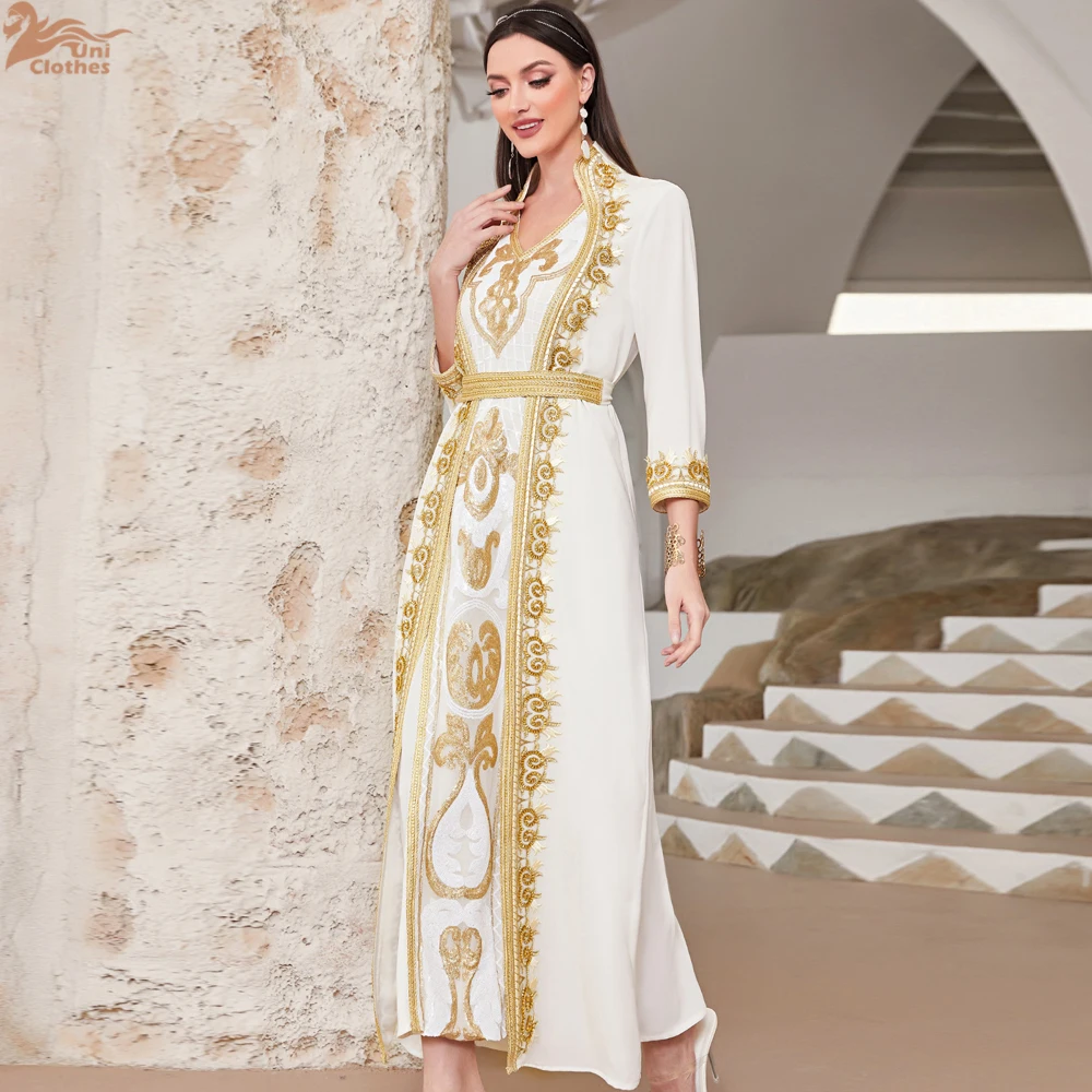 Ramadan White Muslim Abaya Dubai Turkey Islam Arabic Hijab Dress Jalabiya African Dresses For Women Robe Femme Musulmane Kaftans