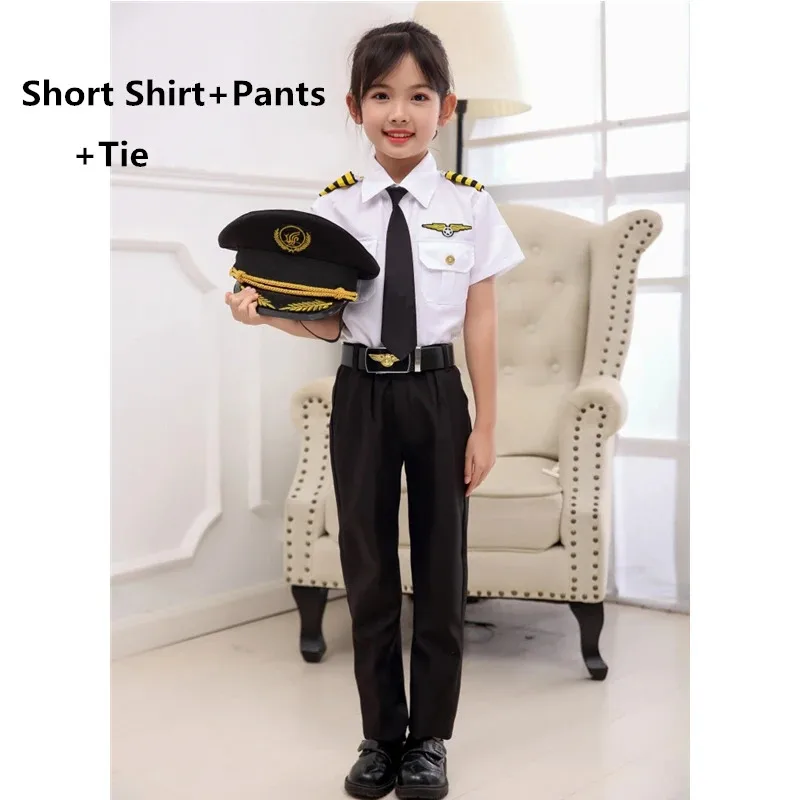 أأ ★ كوس تأثيري حلي للأطفال مضيفات الطيران بنين الطيار هالوين حفلة تنكرية هدية مضيفة سلاح الجو قناع جديد 2025