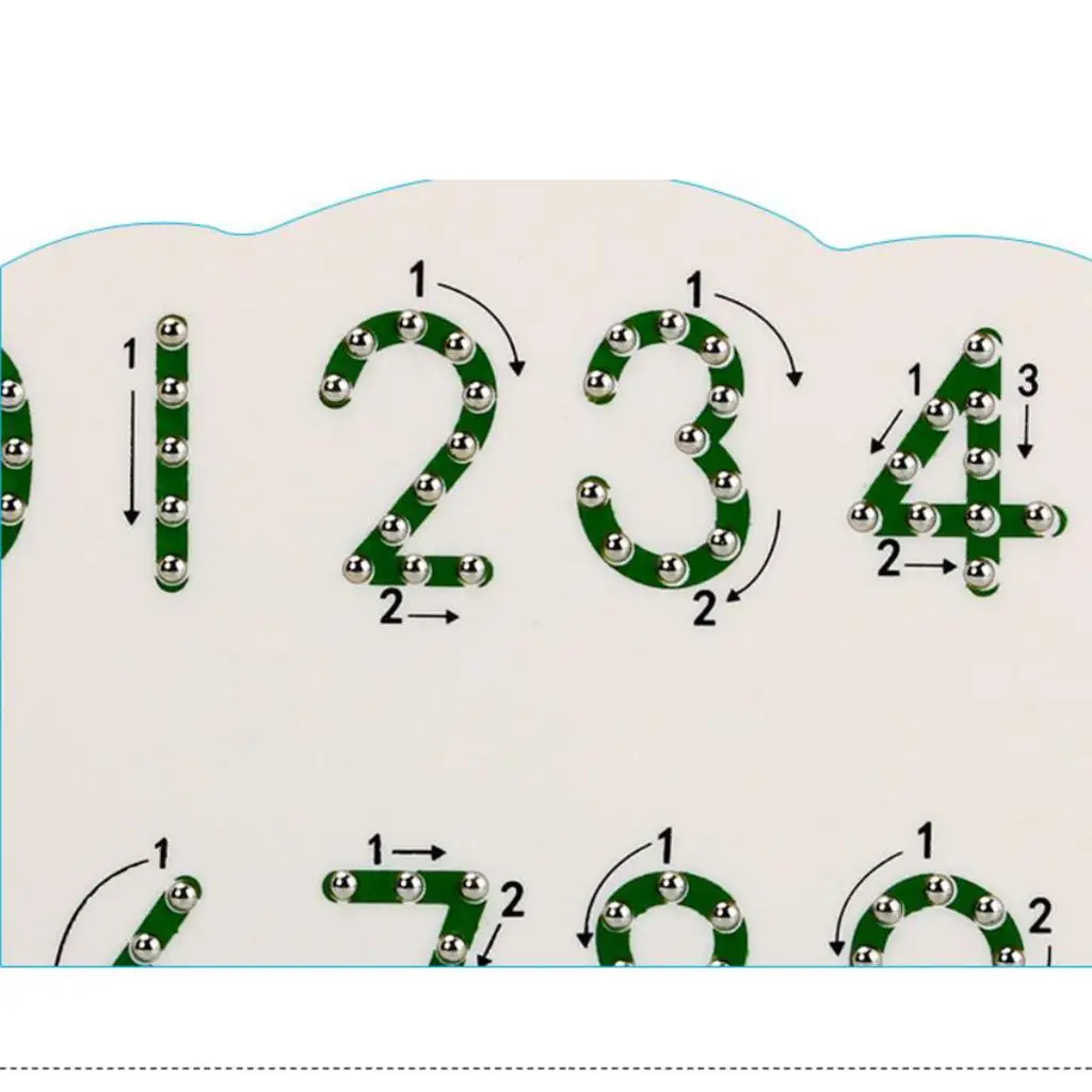 Magnetic Number Drawing Board with Pen Educational 0-9 Writing Toys Age 3+