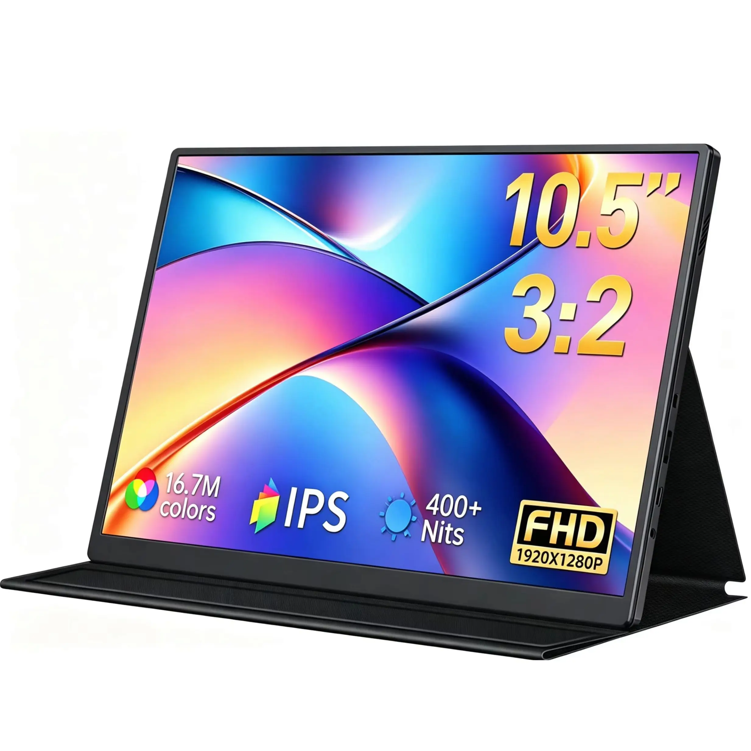 10.5 Inch Portable Monitor 100%sRGB 1920×1280 FHD IPS 3:2 Aspect Ratio External Second Screen for Laptop PC Phone Game Console