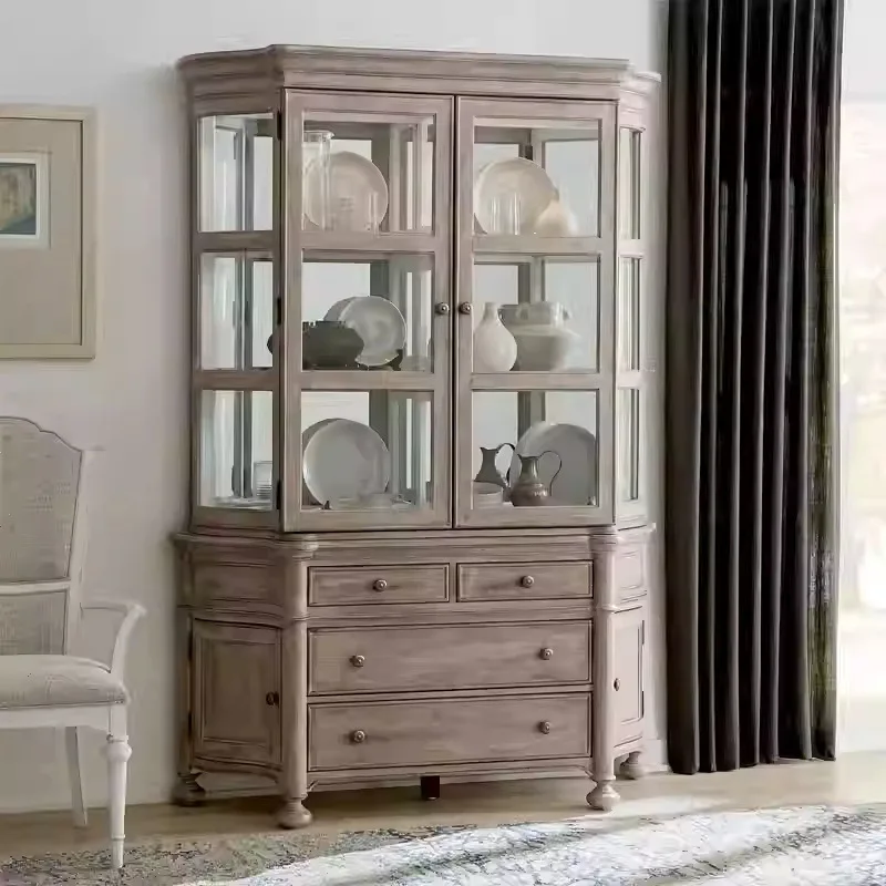 Storage Cabinet Solid Wood Living Room Dining Room Sturdy Durable Easy Assembly