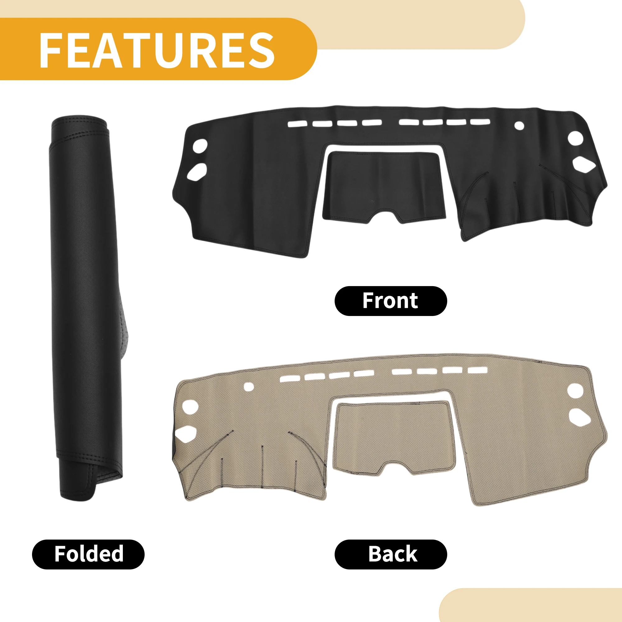 

UXCELL Dashboard Cover for Nissan Xtrail T31 2007-2014 Dash Cover Mat Carpet Center Console Dash Cover Mat Car Interior Anti-Sli