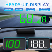 GPS Car Speedometer HUD Head Up Display KM/H Windshield Projection Speed Monitor Plug and Play Universal Electronics Accessories