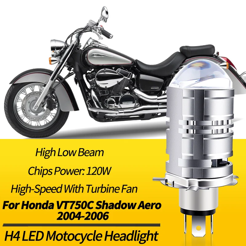 1PC LED Headlight Bulb H4 9003 HB2 High Low Beam Canbus For Honda VT750C Shadow Aero 2004 2005-2006 Motocycle Retrofit Accessory