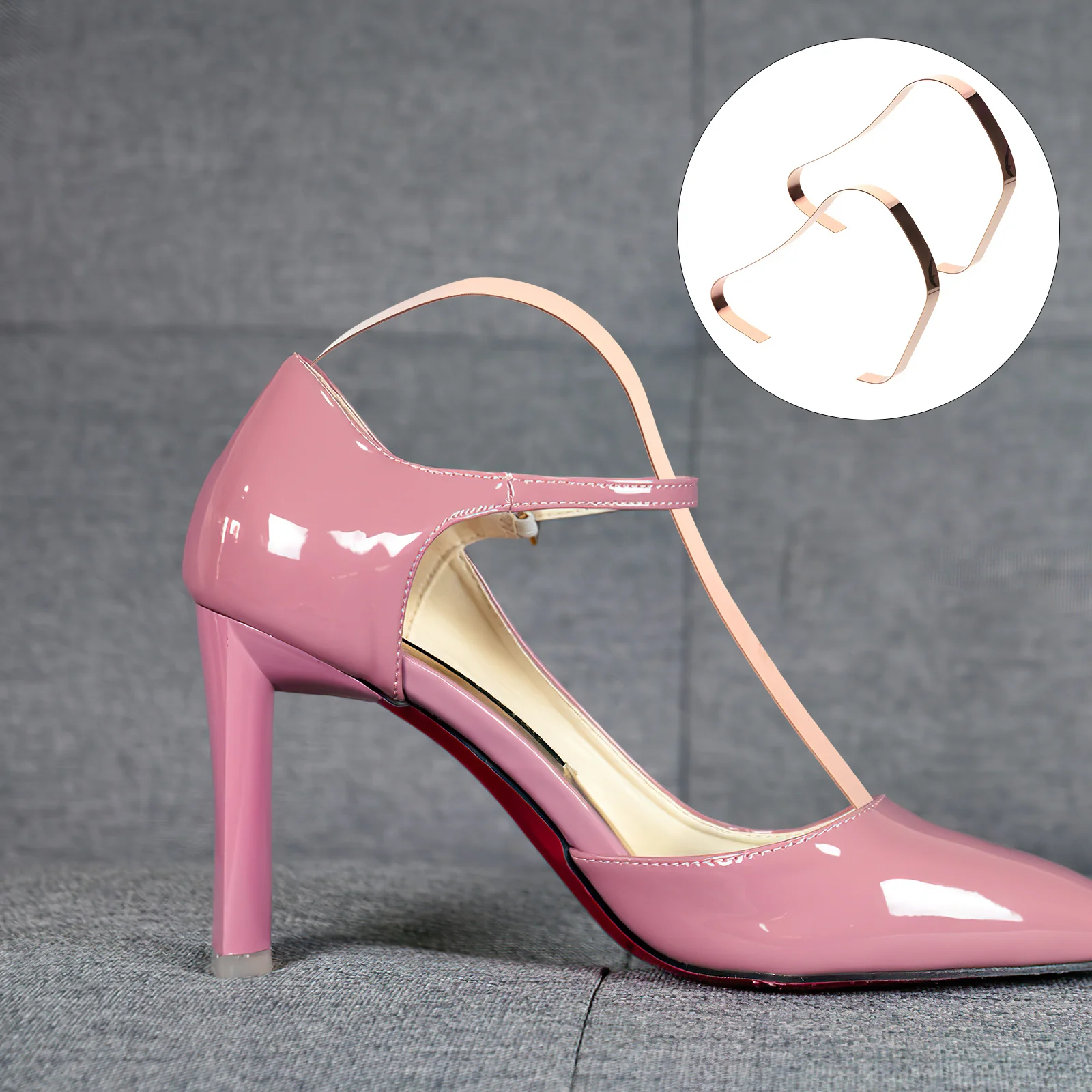 

2Pcs Stainless Steel Shoe Display Stand High Heels Support Holder Sandal Display Rack Shoe Organizer High Heels Support Stand