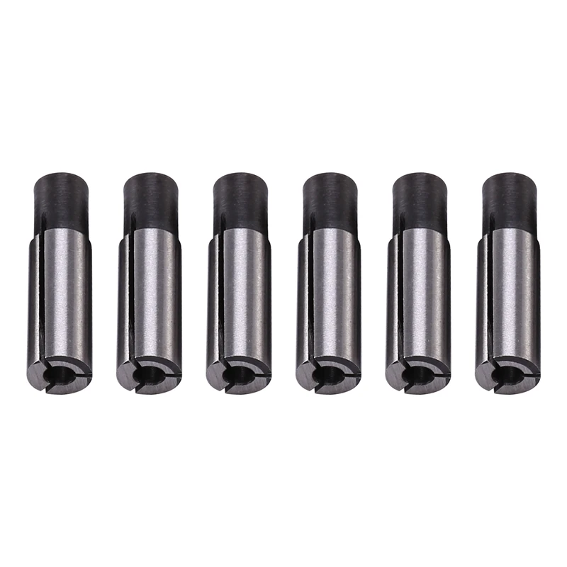 6Pcs 1/4 Inch To 1/8 Inch Cnc Engraving Bit Router Adapter Convert For Engraving Machine Tool