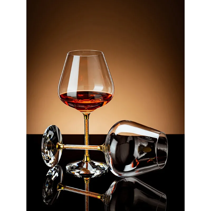 Crystal bottom vortex decanter, gold-painted model   360 fast rotating decanter, crystal glass new red wine dispenser, household