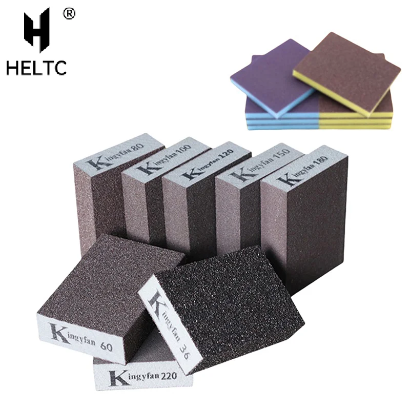 

6 шт./компл. моющиеся шлифовальные стенки, удаление накипи, чистый песок, дерево, металл, удаление ржавчины 36-220 # Шлифовальные губки Полировальные блоки Кисть Кирпич