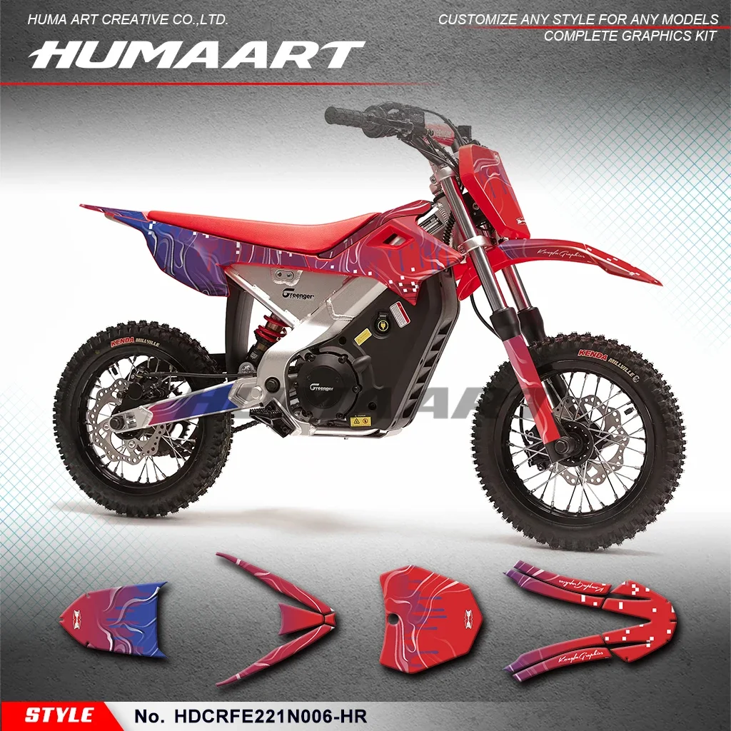

HUMAART пользовательская графическая гоночная наклейка Dirtbike для Honda CRF-E2/CRF E2 2021 2022 2023 2024 2025, HDCRFE221N006-HR