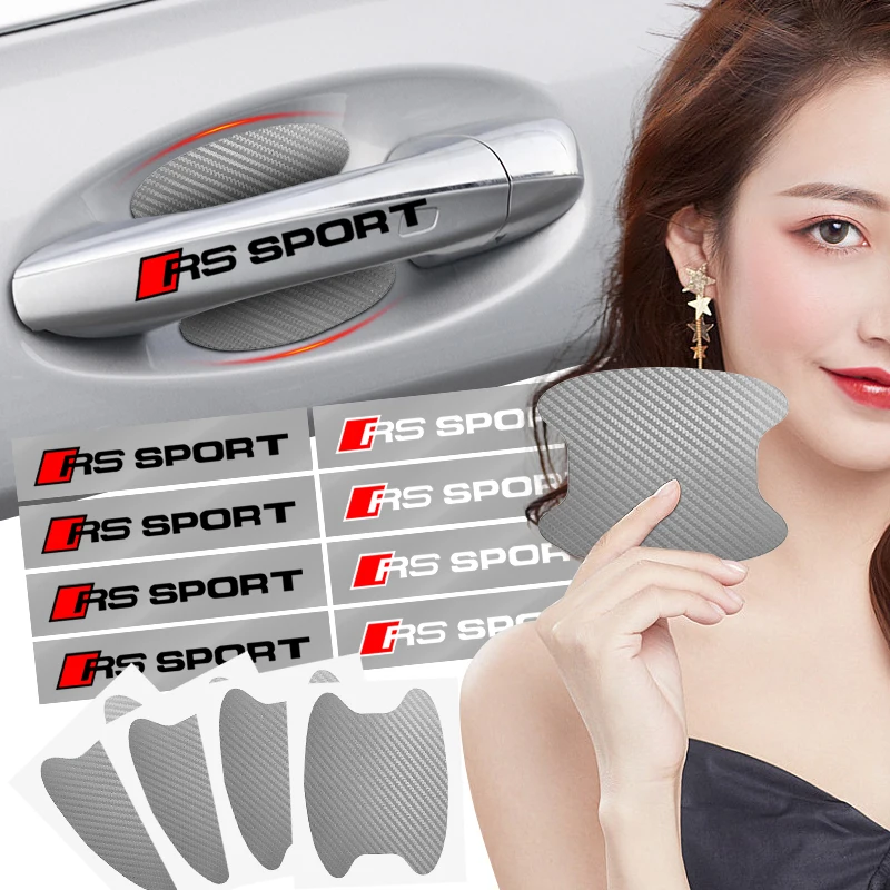 

Наклейка на дверь автомобиля из углеродного волокна, защитная пленка для автоматической ручки для Audi Sline A1 A2 A3 A4 A5 A6 A7 A8 Q1 Q2 Q3 Q4 Q5 Q6 Q7