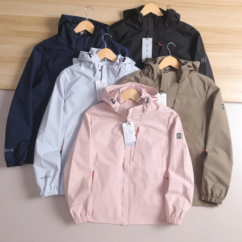 

Outdoor Windproof Waterproof Hooded Jaet Comfortable Sports Commuting Versatile Coat for Couples Faionable Urban Sle