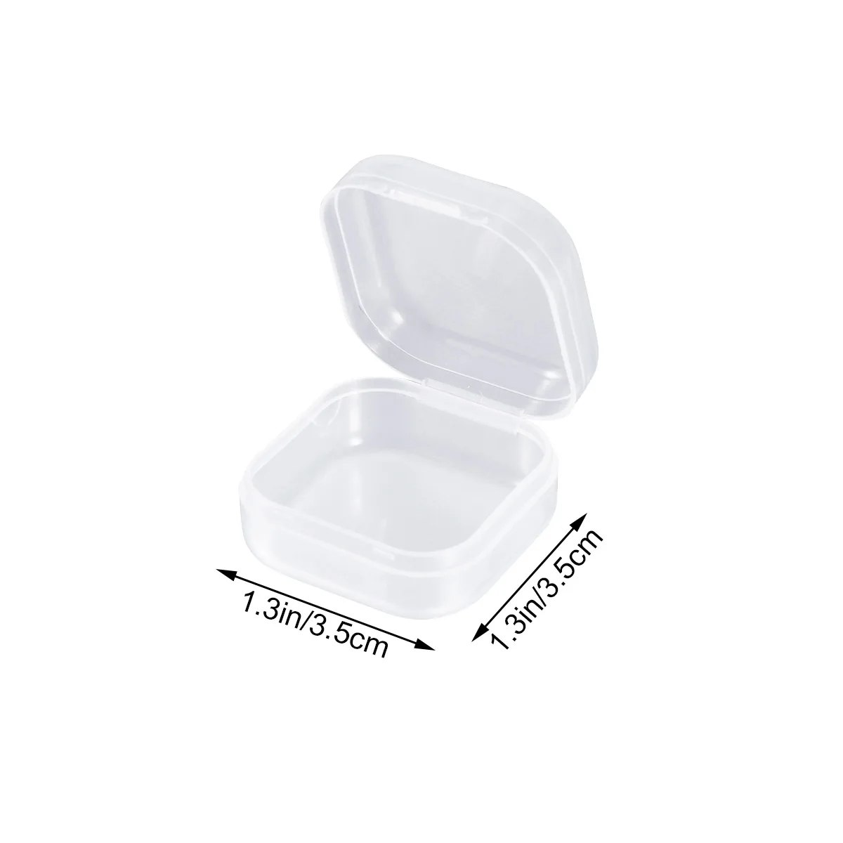 

30 pcs Plastic Storage Boxes Small Containers with Lids for Beads Jewelry Home Travel Organization Transparent Square