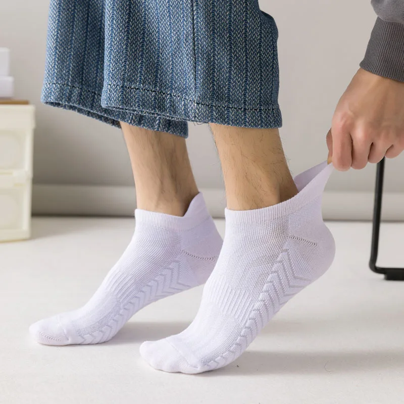 1or5 Pairs High Quality Men Ankle Socks Breathable Cotton Socks Casual Athletic Summer Thin Cut Short Size EU39-45